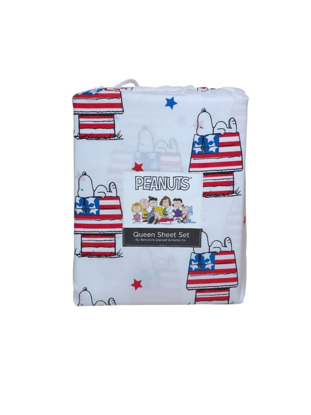 Peanuts Snoopy Queen Sheet Set By Berkshire Blanket Featuring Patriotic Design W